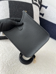Mini Evelyne in Imported TC Clemence Leather, CC89 Noir Black with Gold Hardware