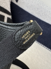 Mini Evelyne in Imported TC Clemence Leather, CC89 Noir Black with Gold Hardware