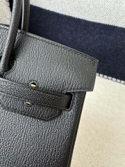 Birkin 25cm in Imported Chevre Goatskin, CC89 Noir Black with Gold Hardware