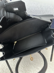Birkin 25cm in Imported Chevre Goatskin, CC89 Noir Black with Gold Hardware