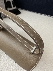 Constance 18cm Classic in Imported Epsom Leather, CK18 Etoupe Grey with Silver Hardware