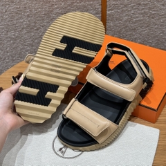 JD-560 - 088 Junior Sandals in Natural Beige Calfskin with Rubber Outsole