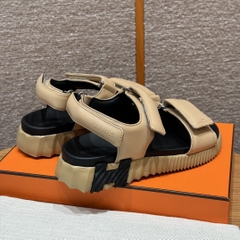 JD-560 - 088 Junior Sandals in Natural Beige Calfskin with Rubber Outsole