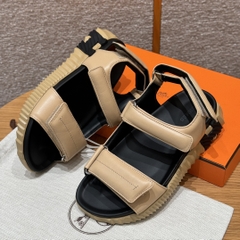 JD-560 - 088 Junior Sandals in Natural Beige Calfskin with Rubber Outsole