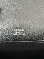 Roulis 18cm in Imported Evercolor Leather, CK89 Noir Black with Silver Hardware