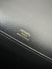 Roulis 18cm in Imported Evercolor Leather, CC89 Noir Black with Gold Hardware