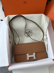 New Constance Elan in Imported Epsom Leather, CK37 Gold with Silver Hardware