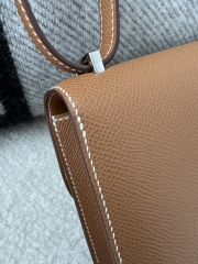 New Constance Elan in Imported Epsom Leather, CK37 Gold with Silver Hardware