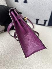 Kelly Danse 22cm Dance Bag in Imported Evercolor Calfskin, P9 Anemone with Gold Hardware