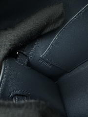 Kelly Mini II Second Generation in Imported Epsom Leather, 2Z Blue Nuit with Silver Hardware