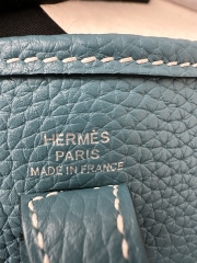 Mini Evelyne in Imported TC Clemence Leather, D2 New Blue Jean with Silver Hardware