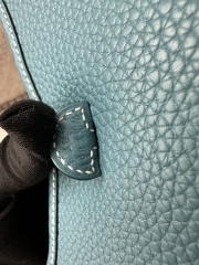 Mini Evelyne in Imported TC Clemence Leather, D2 New Blue Jean with Silver Hardware