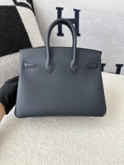Birkin 25cm in Imported Togo Calfskin, 2Z Blue Nuit Midnight Blue with Silver Hardware