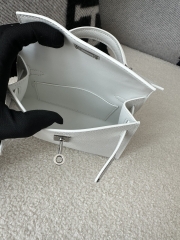 Kelly Mini II Second Generation in Pure White Epsom Leather with Silver Hardware