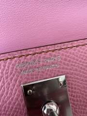 Kelly Mini II Epsom Textured Calfskin Leather 5P Pink Sakura Pink Silver Hardware