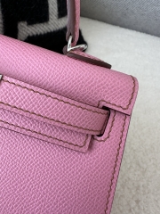 Kelly Mini II Epsom Textured Calfskin Leather 5P Pink Sakura Pink Silver Hardware