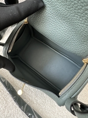 Lindy Mini TC Clemence Calfskin Leather CC63 Vert Amande Almond Green Gold Hardware