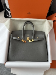 Birkin 25cm Togo Calfskin Leather 0L Gris Meyer Cloud Gray Gold Hardware