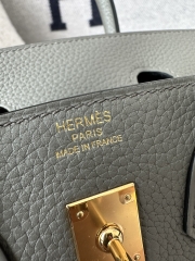 Birkin 25cm Togo Calfskin Leather 0L Gris Meyer Cloud Gray Gold Hardware