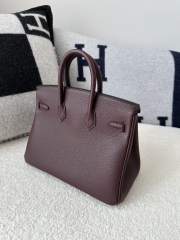 Birkin 25cm Togo Calfskin Leather 0G Rouge Sellier Saddle Red Gold Hardware