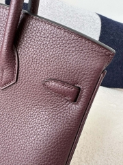 Birkin 25cm Togo Calfskin Leather 0G Rouge Sellier Saddle Red Gold Hardware