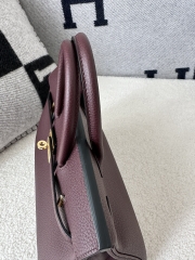 Birkin 25cm Togo Calfskin Leather 0G Rouge Sellier Saddle Red Gold Hardware