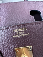 Birkin 25cm Togo Calfskin Leather 0G Rouge Sellier Saddle Red Gold Hardware