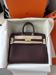 Birkin 25cm Togo Calfskin Leather 0G Rouge Sellier Saddle Red Gold Hardware