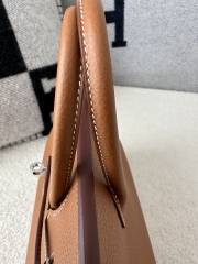Birkin 25cm Togo Calfskin Leather CK37 Gold Brown Silver Hardware