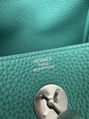 Lindy 26cm TC Clemence Calfskin Leather U1 Vert Verone Verona Green Silver Hardware