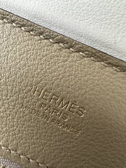 2424 Mini 21cm in Imported Evercolor and Swift Leather, 8Q Beige Marfa and M4 Gris Pale with Gold Hardware