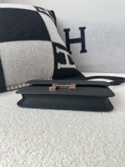 New Constance Elan Epsom Calfskin Leather CD89 Noir Black Rose Gold Hardware