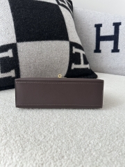 Kelly Pochette 22cm Swift Calfskin Leather CK47 Chocolate Brown Gold Hardware