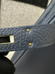 Kelly 28cm Togo Calfskin Leather CC73 Bleu Saphir Sapphire Blue Gold Hardware