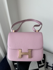 Constance 23cm Classic Chevre Goatskin Leather X9 Mauve Sylvestre Lilac Rose Gold Hardware