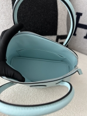 Bolide 27cm Chevre Goatskin Leather U2 Bleu Zephyr Light Blue Silver Hardware
