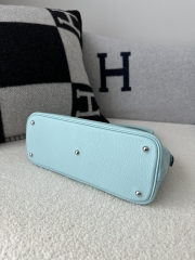 Bolide 27cm Chevre Goatskin Leather U2 Bleu Zephyr Light Blue Silver Hardware