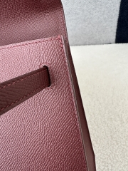 Kelly 25cm Epsom Textured Calfskin Leather CC55 Rouge H Hermès Red Silver Hardware