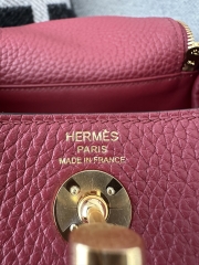 Lindy Mini TC Clemence Calfskin Leather K1 Rouge Grenade Gold Hardware