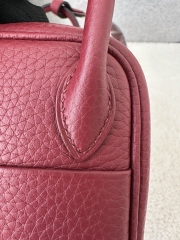 Lindy Mini TC Clemence Calfskin Leather K1 Rouge Grenade Gold Hardware