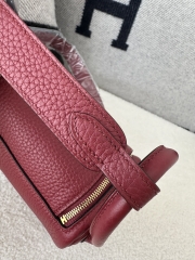 Lindy Mini TC Clemence Calfskin Leather K1 Rouge Grenade Gold Hardware