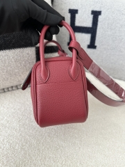 Lindy Mini TC Clemence Calfskin Leather K1 Rouge Grenade Gold Hardware
