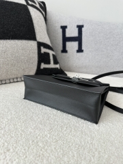 Kelly Danse 22cm Swift Calfskin Leather Black CC89 Noir Silver Hardware
