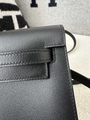 Kelly Danse 22cm Swift Calfskin Leather Black CC89 Noir Silver Hardware