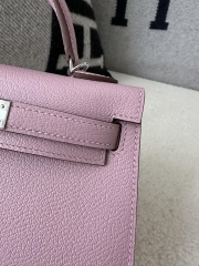 Kelly mini II evercolor X9  Mauve sylvestre silver hardware