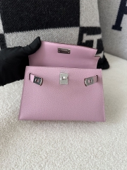 Kelly mini II evercolor X9  Mauve sylvestre silver hardware