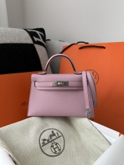Kelly mini II evercolor X9  Mauve sylvestre silver hardware