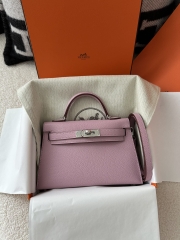 Kelly mini II evercolor X9  Mauve sylvestre silver hardware