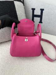 Lindy mini Tc Clemence  5R Rose Shocking silver hardware
