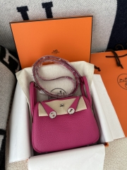 Lindy mini Tc Clemence  5R Rose Shocking silver hardware